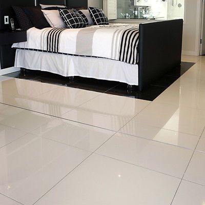 ^KJ Porcelain Tile 60x60 Plain Ivory