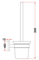 Valor Cosmo Toilet Brush Cleaner with Holder (Material-brass, Color-matte black))