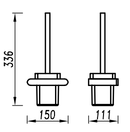 Valor Rafa Toilet Brush Cleaner with Holder (Material-brass,Color-brushed rose gold)