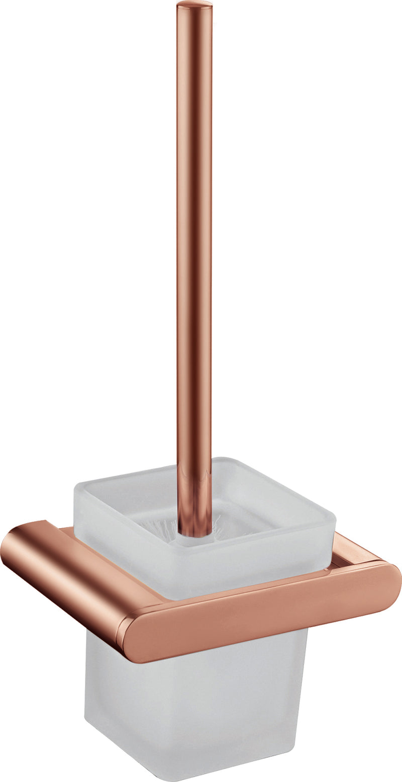 Valor Rafa Toilet Brush Cleaner with Holder (Material-brass,Color-brushed rose gold)