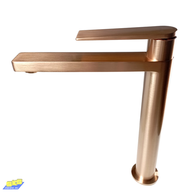 Valor Rafa Above Counter Basin Mixer - Brushed Rose Gold