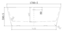 Sola Bathtub 1700 1700*790*590