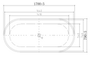 Sola Bathtub 1700 1700*790*590