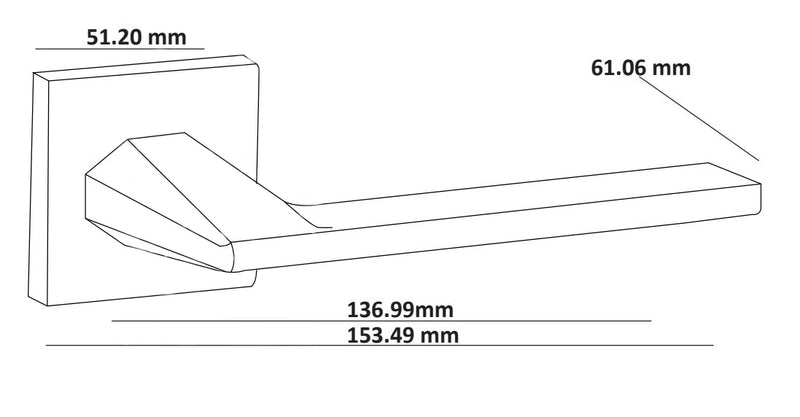 ORO & ORO 092-15E+S7260-24S+SKNC-70 Sienna Handle on Square Rose, Mortise Sash Lock, Cylinder (Black)