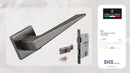 ORO & ORO 096-15E+S7260-24S+SKNC-70 Ivy Handle on Square Rose, Mortise Sash Lock, Cylinder(Titanium)