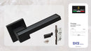 ORO & ORO 205-14E+S7260-24S+SKNC-70 Prestige Handle on Square Rose, Mortise Sash Lock, Cylinder(Titanium)