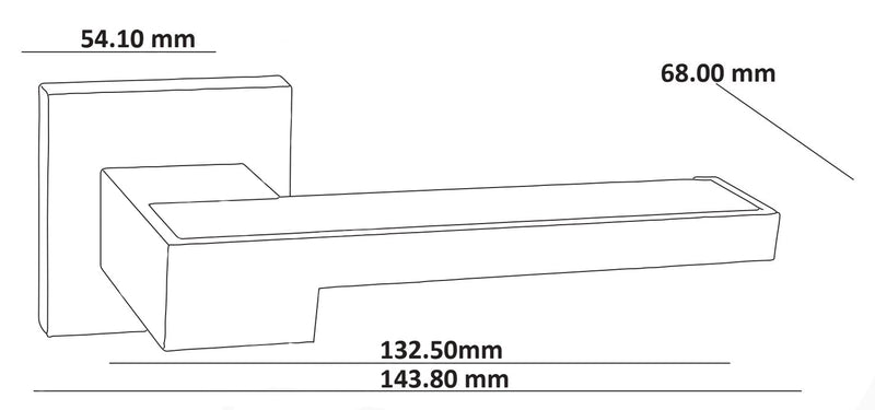 ORO & ORO 205-14E+S7260-24S+SKNC-70 Prestige Handle on Square Rose, Mortise Sash Lock, Cylinder(Titanium)