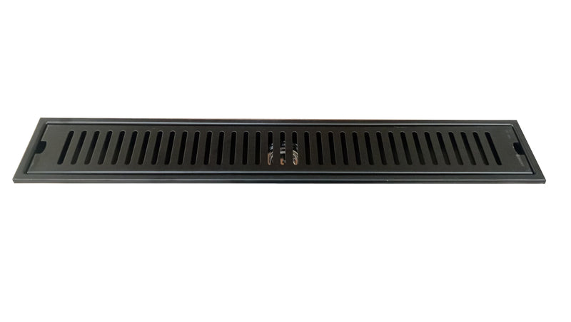 JBRENT SUS304 Extended Floor Drain 10cm X 60cm JEF-1060B Black