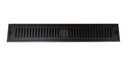 JBRENT SUS304 Extended Floor Drain 10cm X 60cm JEF-1060B Black
