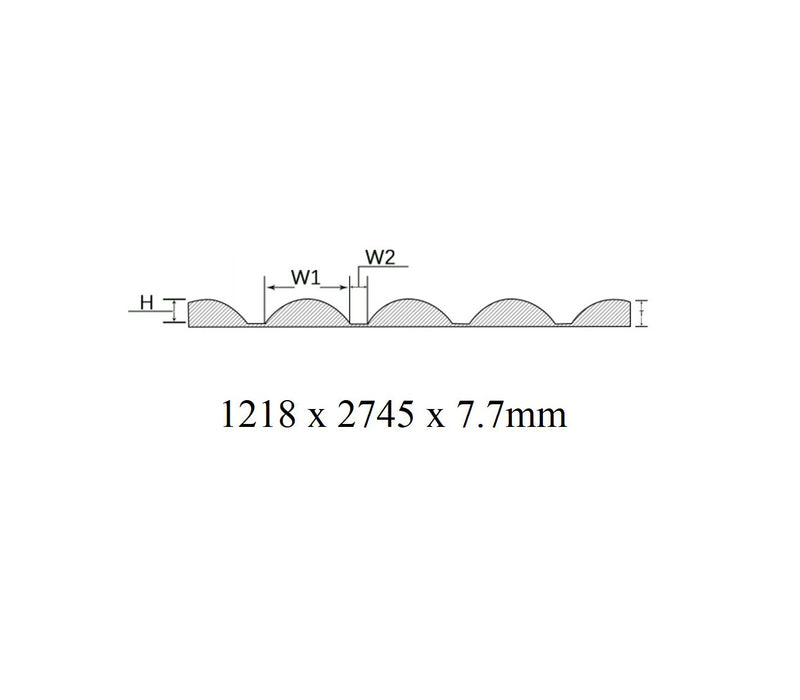 MAI-3 Maison Flexiflute 1218 x 2745 x 7.7mm