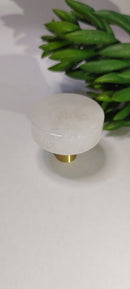 Celeste White Quartz Cabinet Handle Knob 30mm