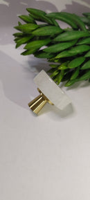 Celeste White Quartz Cabinet Handle Knob 30mm