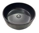 Calyx Cast Basin Waterfall Obsidian Black 420mm x 150mm