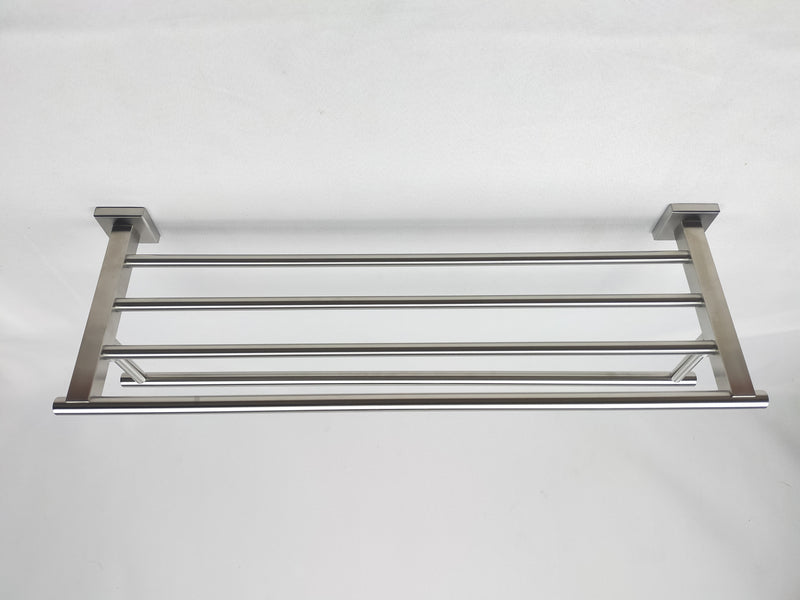 Valor caruso double towel rack brushed nickel
