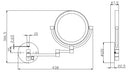 Valor Round Wall Mirror with Light (Material-brass, Color-chrome)