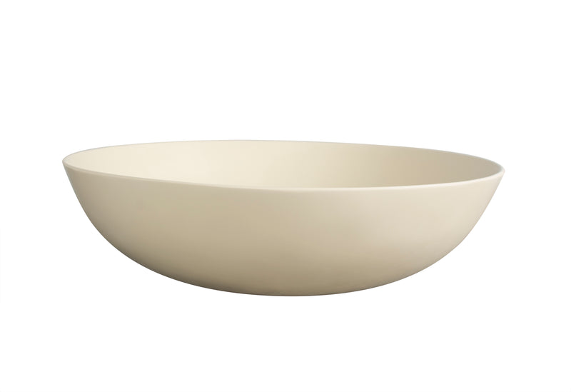 Valor Delja Round Countertop Basin Milky with Pop-up 350x350x100mm (Material-pmma, Color-light beige 0904G)