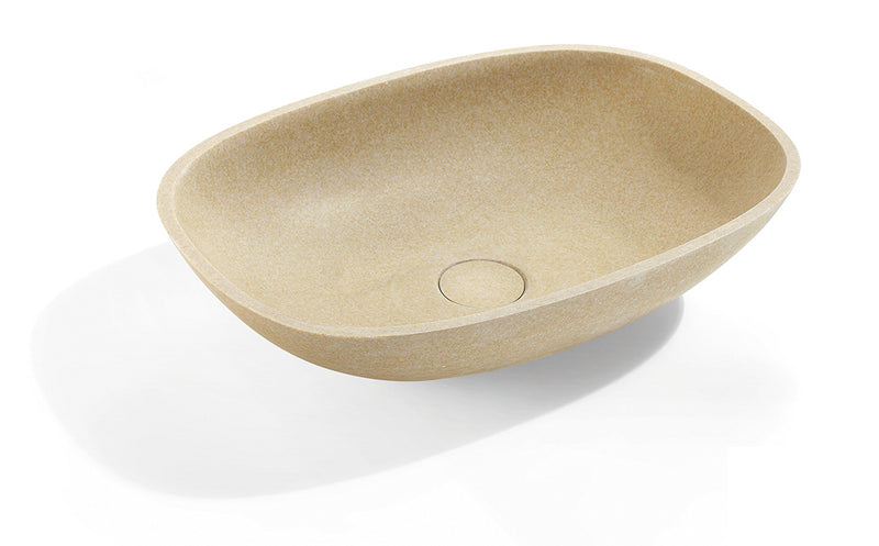 Valor Delja Rectangle Countertop Basin Mocha with Pop-up 500x360x135mm (Material-pmma, Color-tulip)