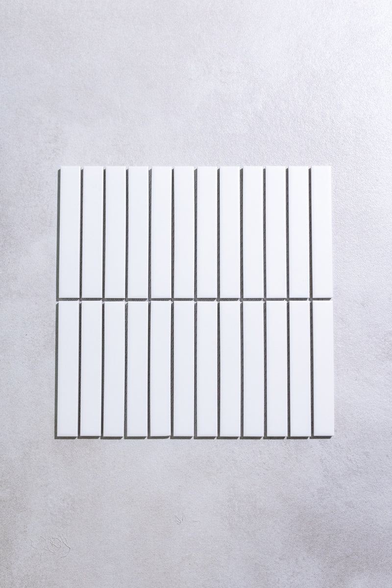 AMARRA Snowfall White Kitkat Mosaic 29.6x30cm
