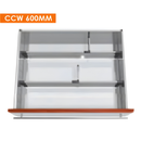 BLUM Orga-Line Open Provisions OOP60CRA, C-ht 600mm w/Matting White Aluminum
