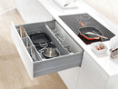 BLUM Orga-Line for Pots, Pans, and Lids | OPPL90CRA, C-ht 900mm w/ Matting White Aluminum