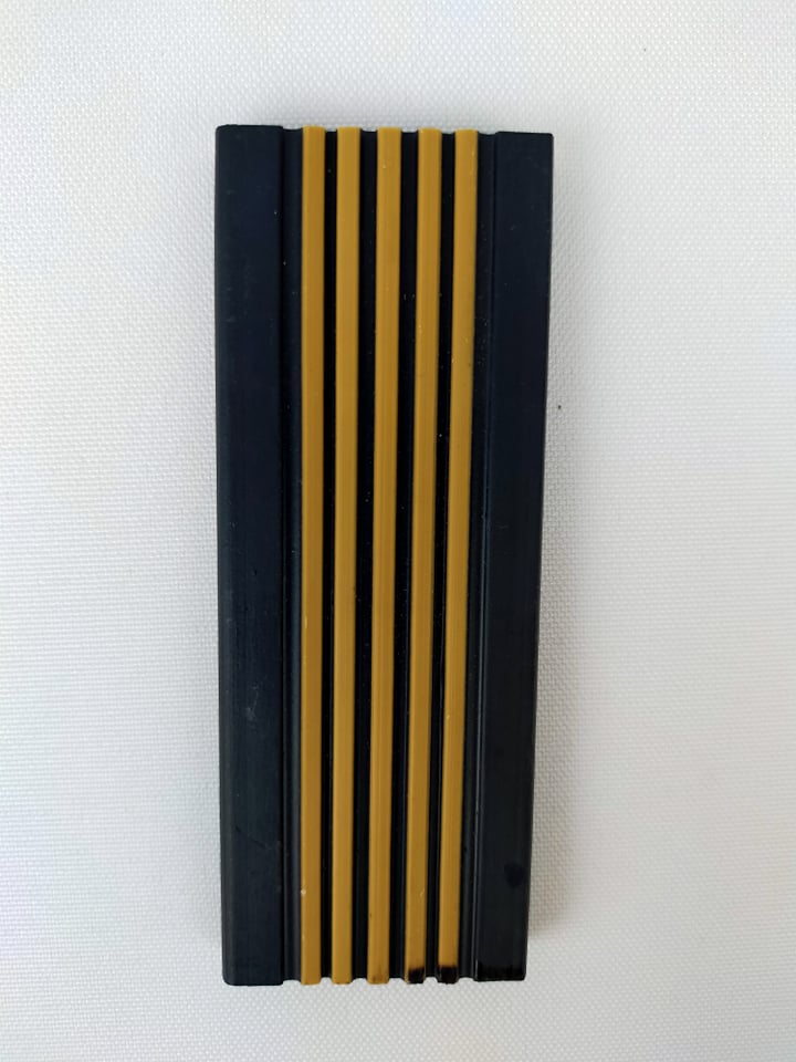 PVC STAIR NOSING (42MM X 8 FT.) HARD-REG Black-Beige