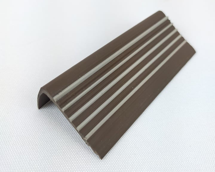 PVC STAIR NOSING (42MM X 8 FT.) SOFT-REG Brown-Grey