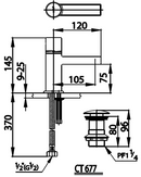 COTTO LAVATORY FAUCET CT2061 basin mixer medio