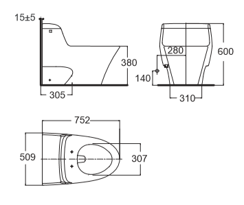 AMERICAN STANDARD IDS DYNAMIC WATER CLOSET 2040 6L