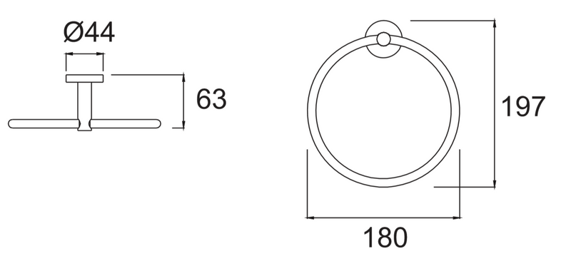 American Standard Concept Round Towel Ring K-2801-47-N