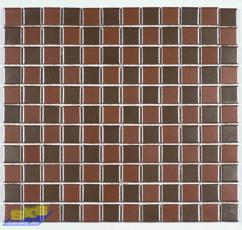 Cotto Glazed Mosaic 12x12  1S Series Metallic 1S-Silver Copper