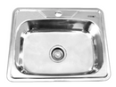 CRESTON S/S KIT. SINK  W/FIT. CK5443 21"x17 cnter hole w/fit
