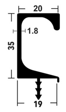 SISTEMA 32 ALUM. GRAB HANDLE S32 ALP210   3.0m
