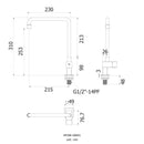 VRH KITCHEN FAUCET B100X1 cube sink pillar tap SS