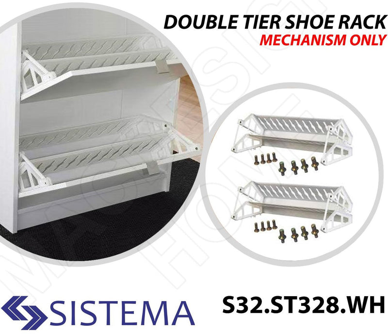 SISTEMMA DBL.TIER SHOE RACK S32.ST.328.white