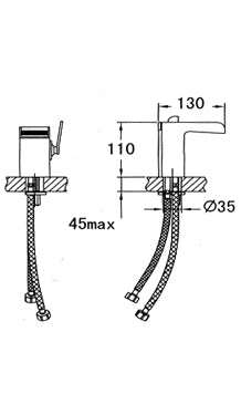 FLOVA LAVATORY FAUCET FH9825B-D66 sgl lvr monobloc