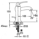 FLOVA LAVATORY FAUCET FH9808-D76-PZ sgl lvr monobloc