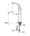 FLOVA LAVATORY FAUCET FH8220B-D56-PB sgl lvr basin