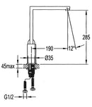 FLOVA KITCHEN FAUCET FH8789-D71 sgl lvr sink mixer