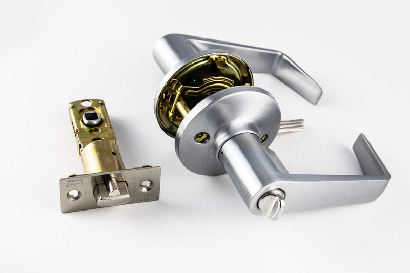 Dorma Grade 3 Tubular Bored Lever Lockset Dortmund US26D Privacy Chrome