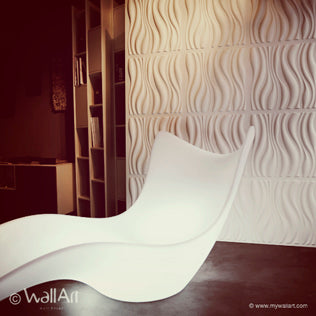 WALL ART 3D PANEL 50x50 waves 2