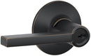 Schlage Lever Lockset Regular Series F51 Latitude 716 Aged Bronze Black