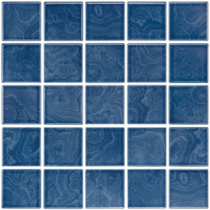 Cotto Glazed Mosaic 12x12 22S Series 22S-Resort Coral Blue
