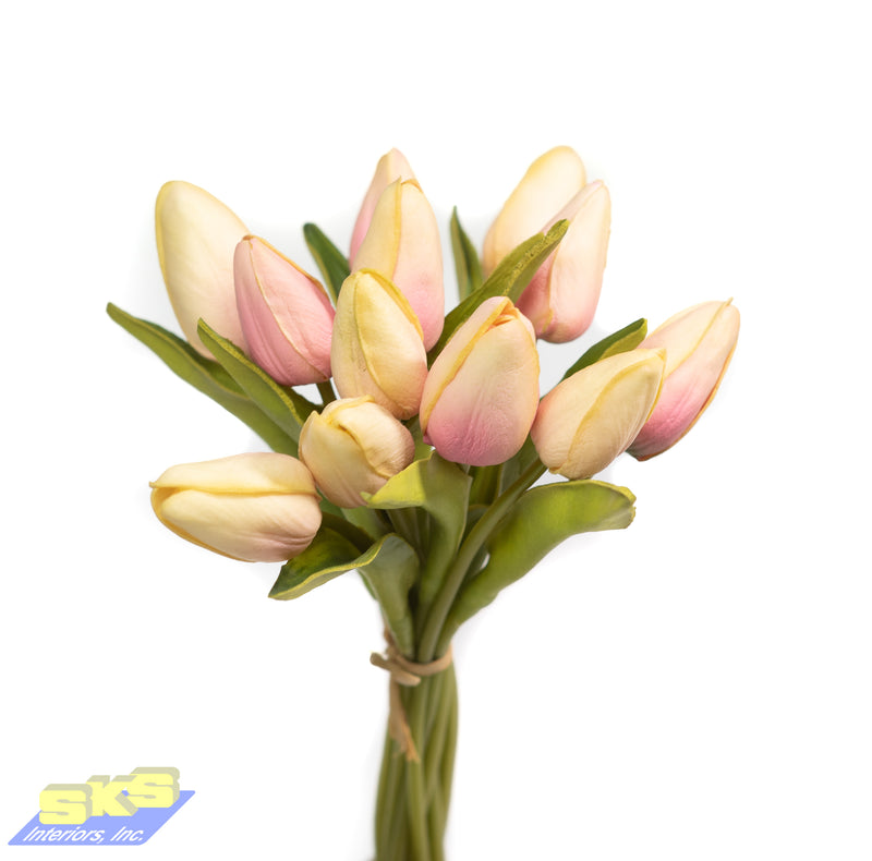 Faux Flowers CH0656-P Mini Tulip Pink