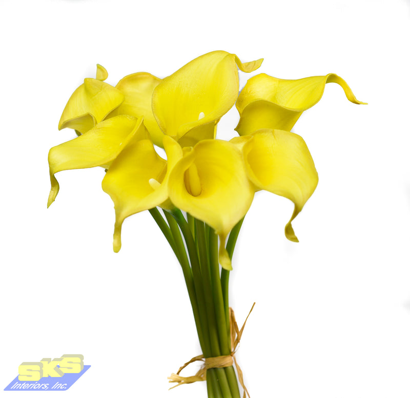 Faux Flowers CH1081-Y Calla Lily Yellow