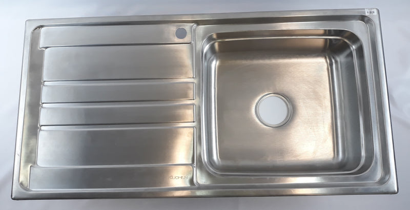 KUCHEN KIT.SINK W/FIT.KCHLSB10050L.SS left drain 1000x500x210mm w/ overflow