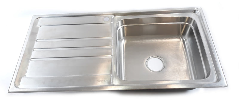 KUCHEN KIT.SINK W/FIT.KCHLSB10050L.SS left drain 1000x500x210mm w/ overflow