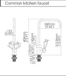 SENTO KITCHEN FAUCET S/S 304 M-004 H/C Single Handle