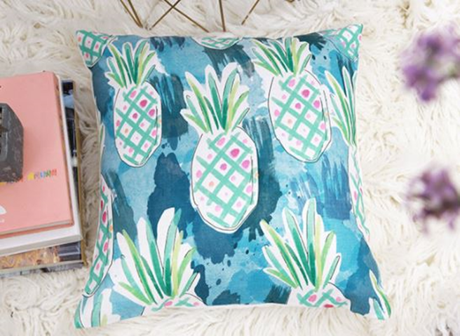 Lala Pineapple B Throw Pillows Cover 45x45