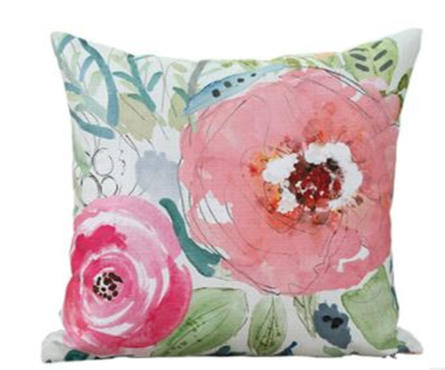 Watercolors A Throw Pillows Cover 45x45