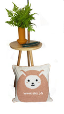 Bear Hugs Throw Pillow Cover - Brown 45x45
